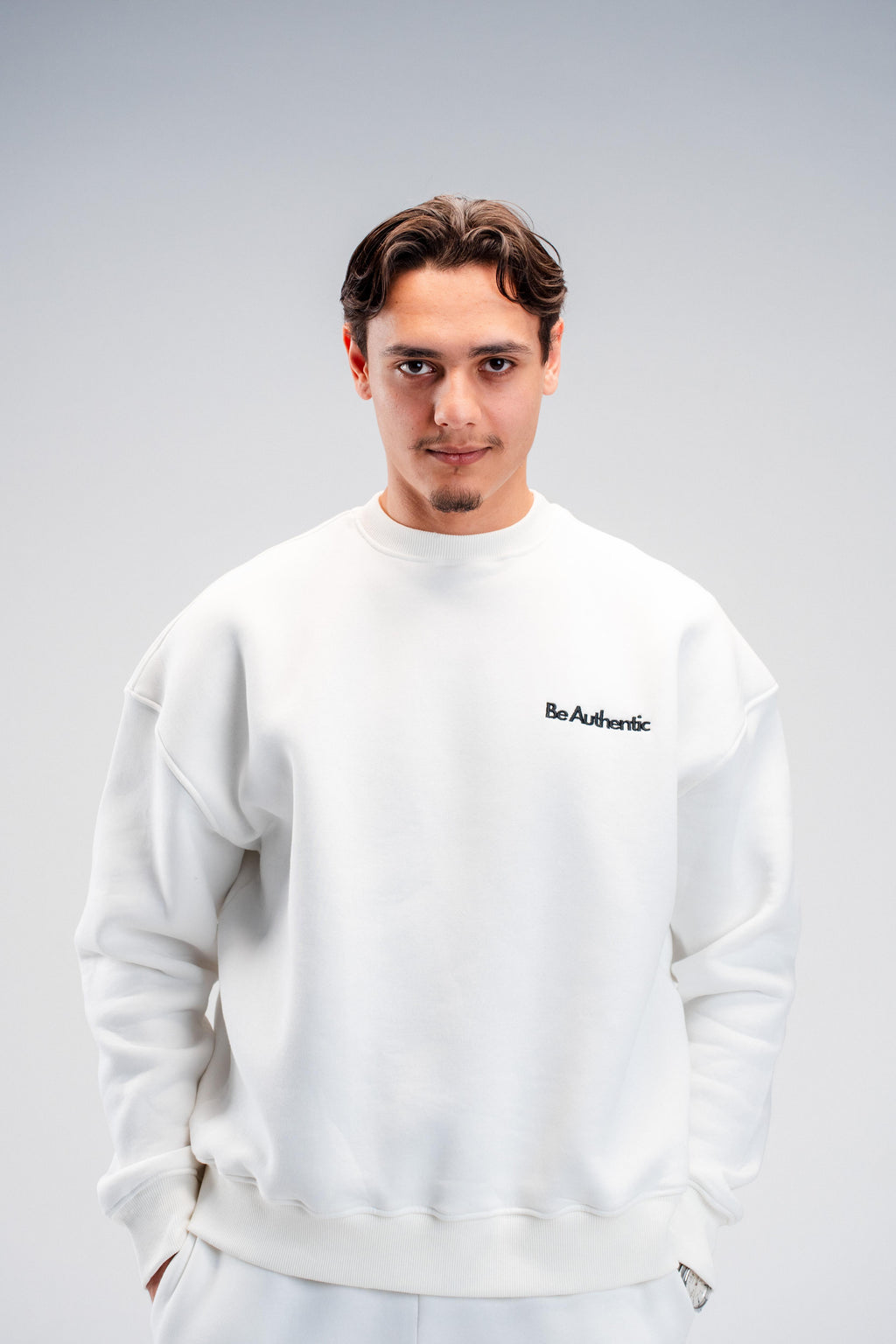 OVER SIZE OFF-WHITE CREWNECK