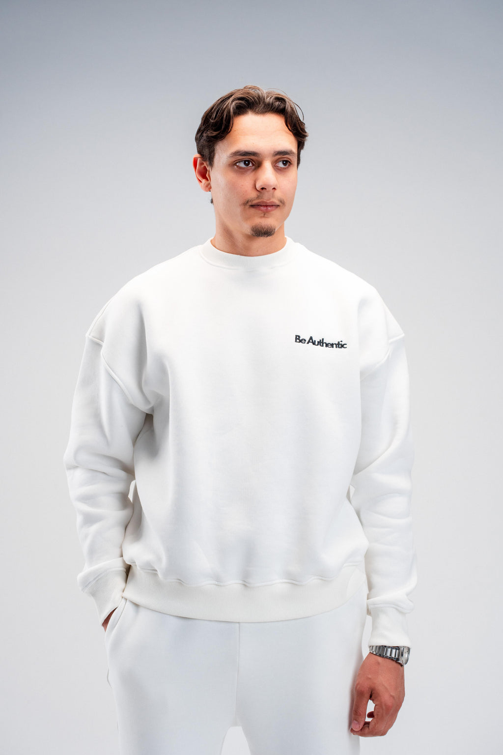 OVER SIZE OFF-WHITE CREWNECK
