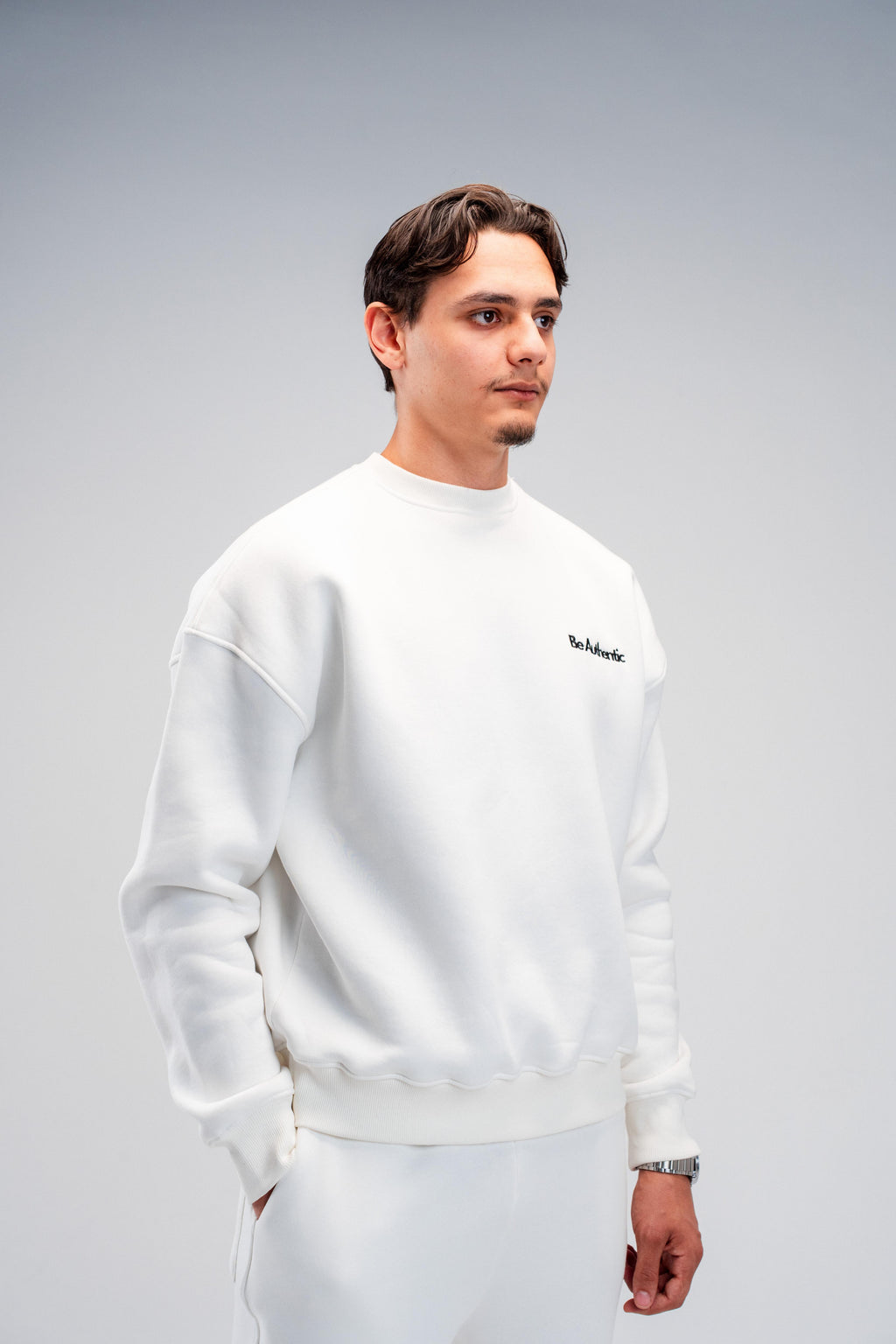 OVER SIZE OFF-WHITE CREWNECK