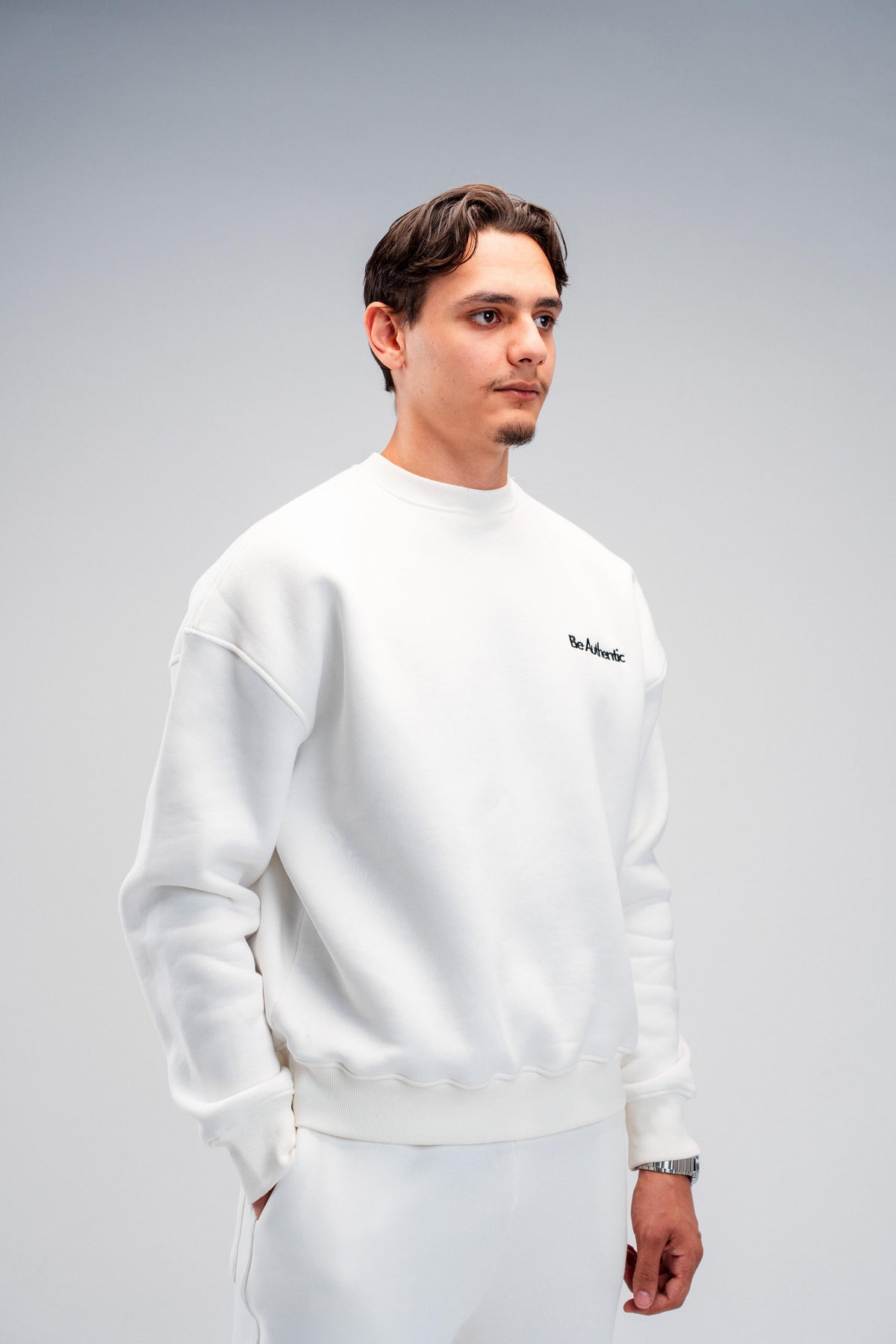OVER SIZE OFF-WHITE CREWNECK