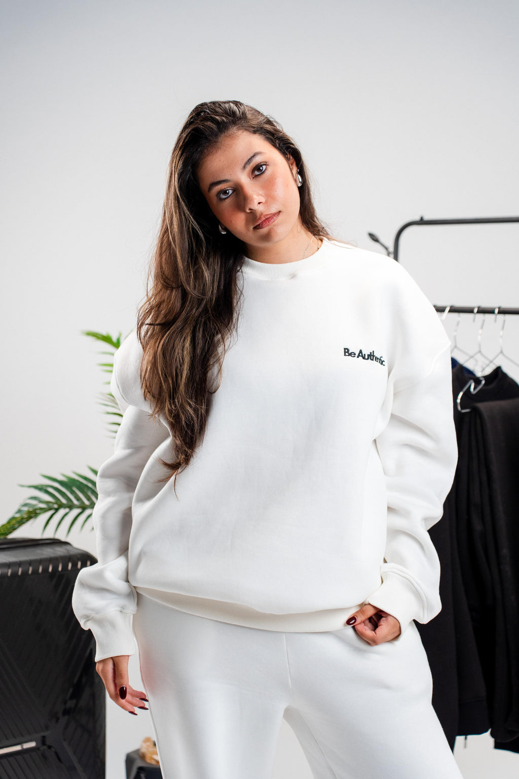 OVER SIZE OFF-WHITE CREWNECK