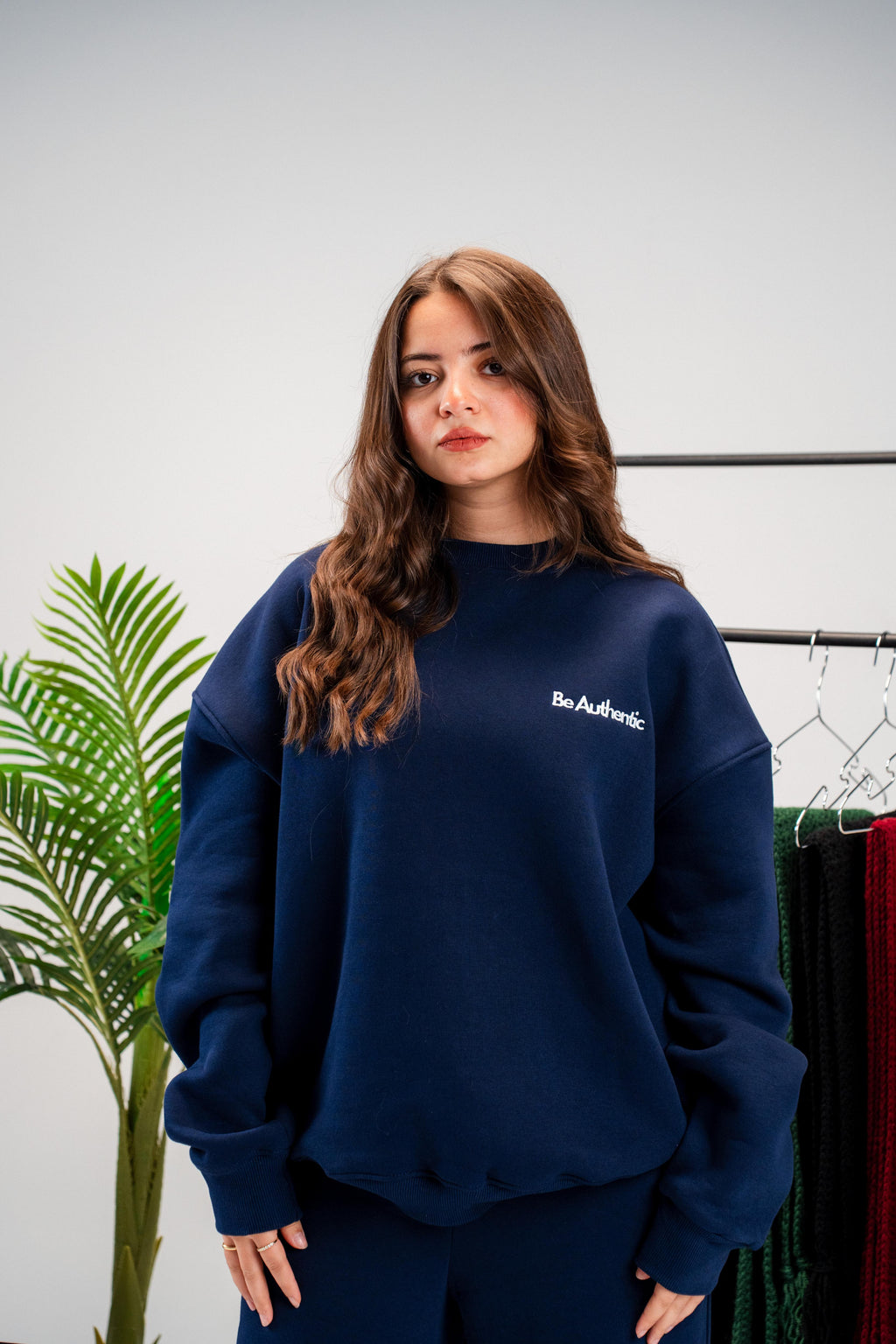 OVERSIZED NAVY BLUE CREWNECK