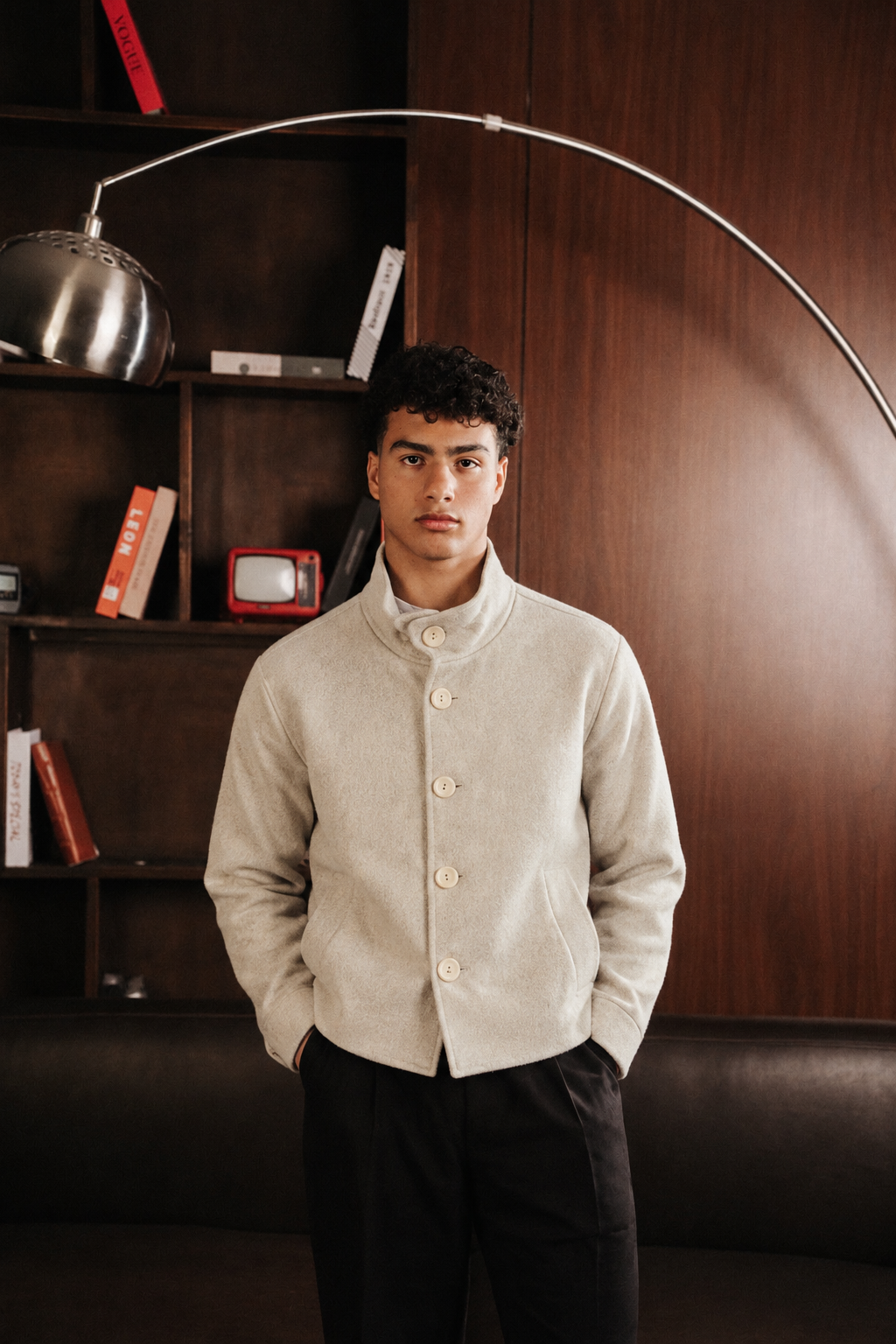 HIGH COLLAR WOOL JACKET