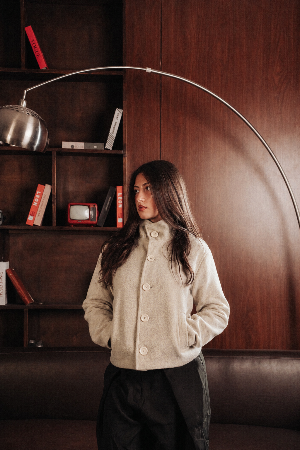 HIGH COLLAR WOOL JACKET