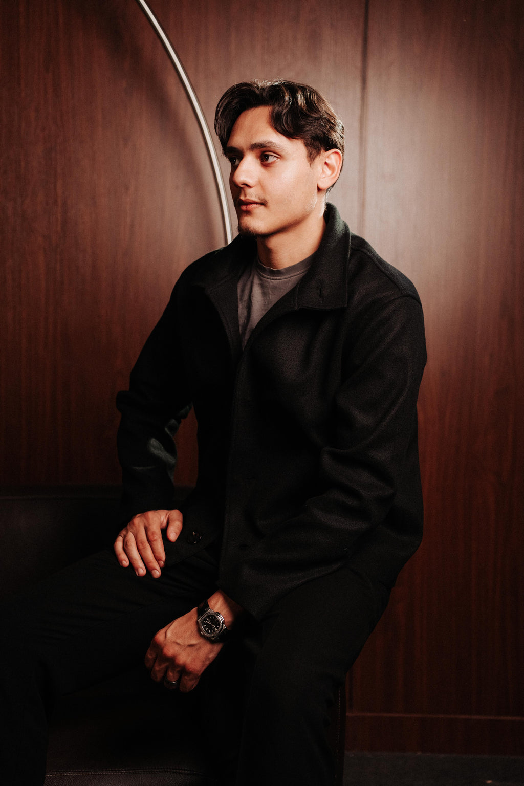 HIGH COLLAR WOOL JACKET
